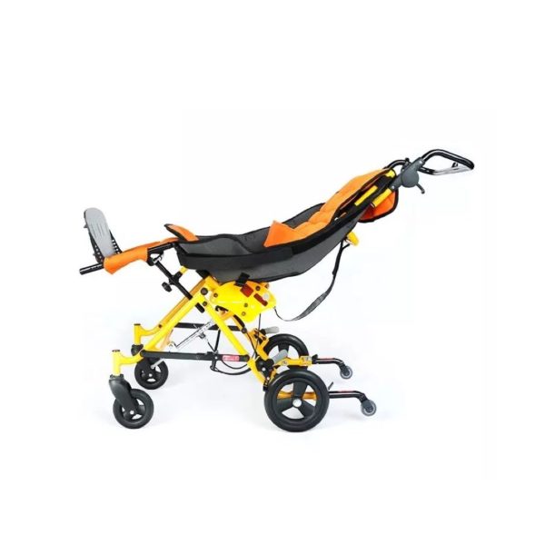 Tilted Yellow Child Wheelchair Stroller Tilted Yellow Child Wheelchair Stroller