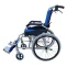 BLue Foldable Backrest Lightweight Wheelchair Side