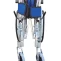 Blue Folded Foldable Backrest Lightweight Wheelchair Frontview