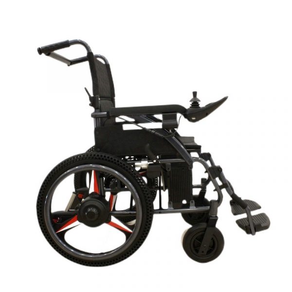 Electric And Manual Foldable Self Propelled Wheelchair Sideview Electric And Manual Foldable Self Propelled Wheelchair Sideview