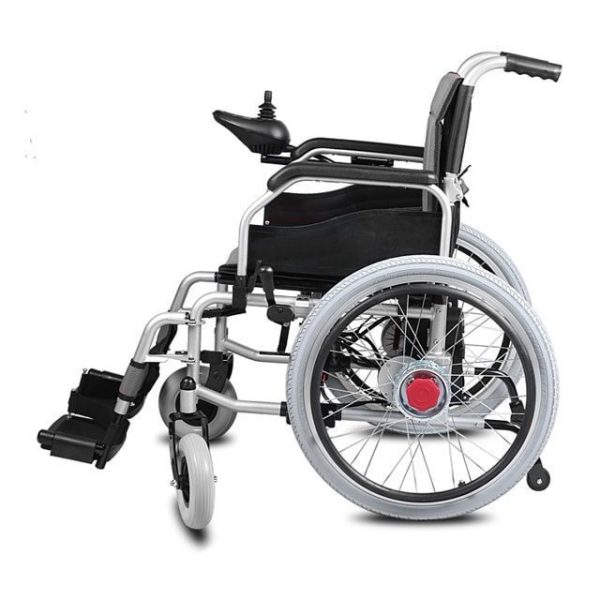Electric and Manual Self Propelled Wheelchair Side View Electric and Manual Self Propelled Wheelchair Side View
