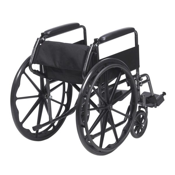 Folded Lightweight High Back Steel Manual Wheelchair Backview Folded Lightweight High Back Steel Manual Wheelchair Backview