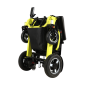 Folded Yellow King Chair Heavy Duty Foldable Electric Wheelchair