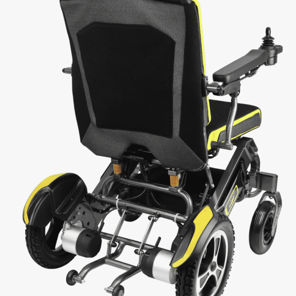 Lightweight Foldable Electric Wheelchair with Smart Control System Backside View Lightweight Foldable Electric Wheelchair with Smart Control System Backside View
