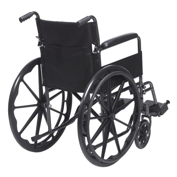 Lightweight High Back Steel Manual Wheelchair Backview Lightweight High Back Steel Manual Wheelchair Backview