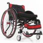 Red Lightweight Aluminium Leisure Sport Wheelchair