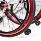 Red Lightweight Aluminium Leisure Sport Wheelchair Skid Wheels