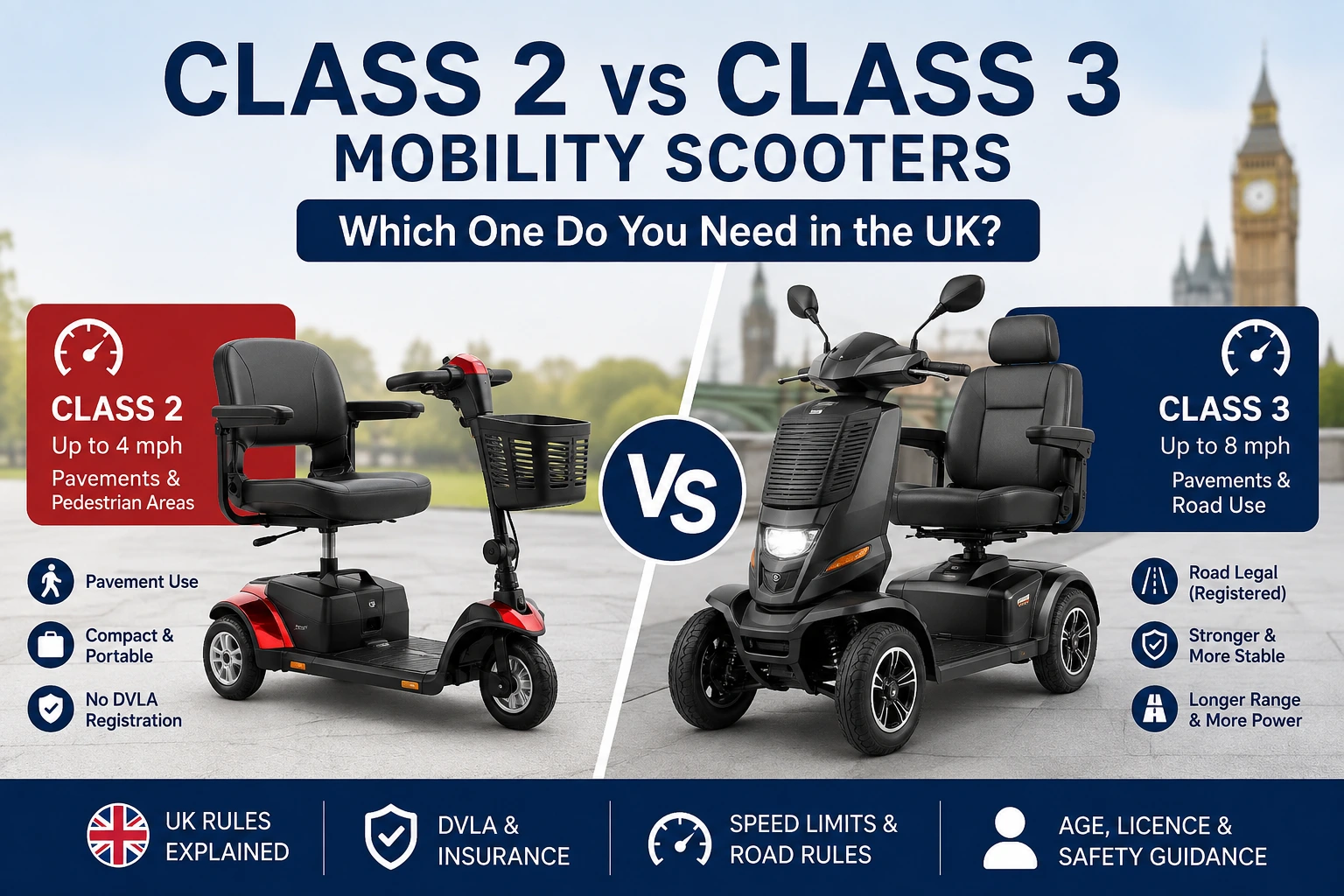 Class 2 vs Class 3 Mobility Scooters